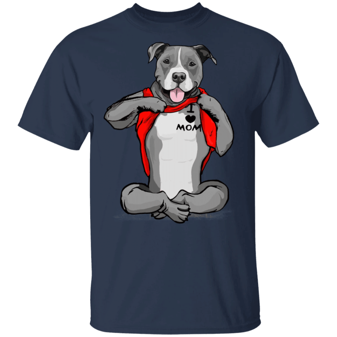 Pit Bull Tattoo I Love Mom Cute Dog Shirt Mother's Day Gift