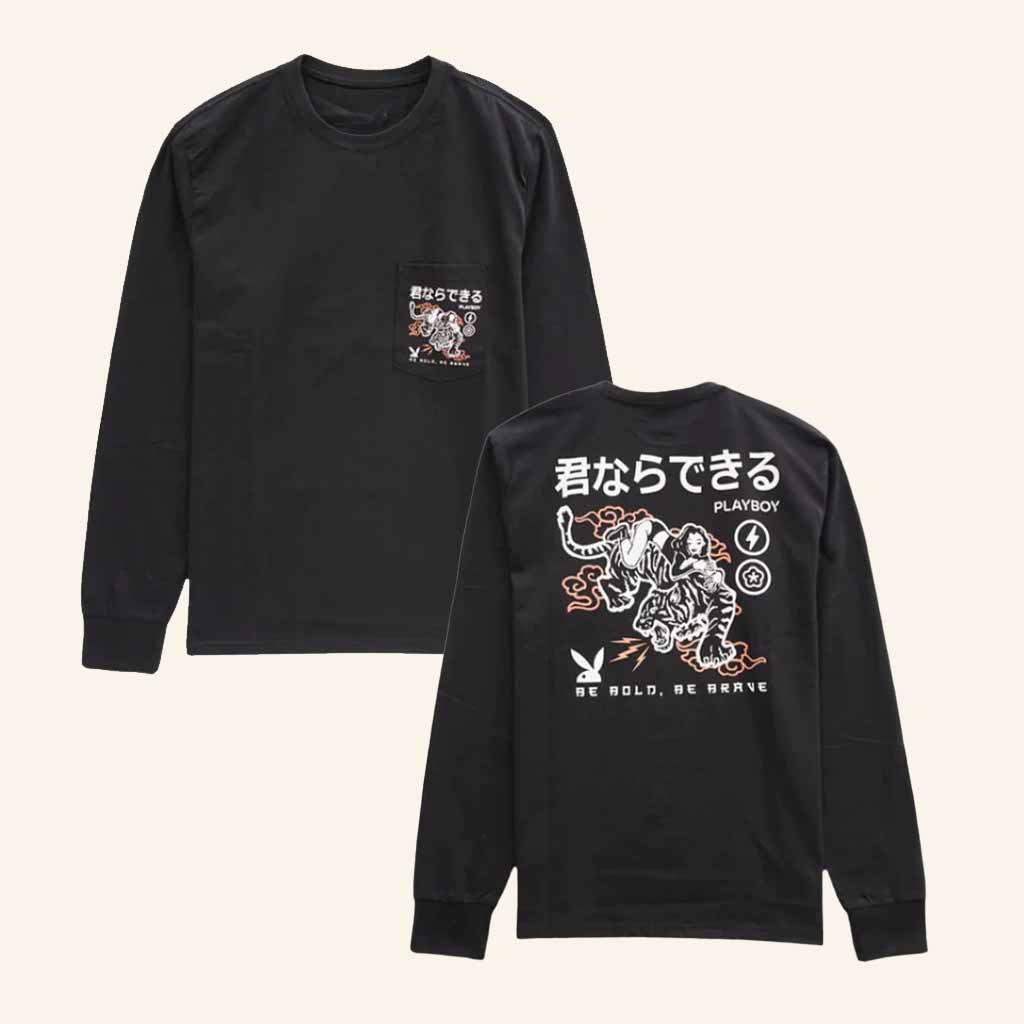 Playboy Merch Be Bold Be Brave Long Sleeve Shirt Present For Brother Playboy Merch Be Bold Be Brave Long Sleeve Shirt Present For Brother