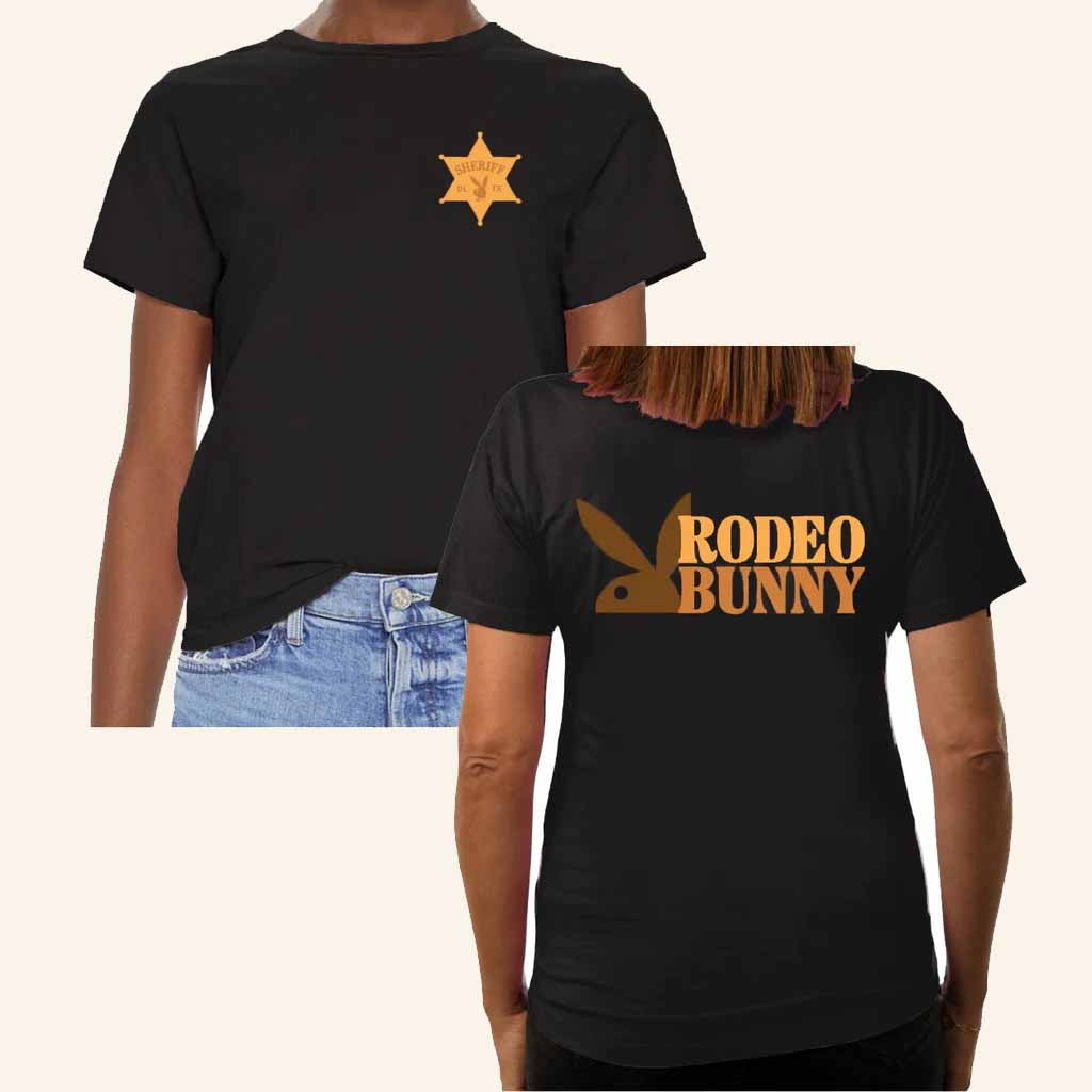 Playboy Merch Bunny Sheriff T-Shirt Rodeo Bunny Shirt Christmas Gifts For Friend