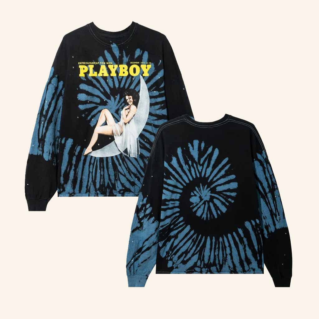 Playboy Merch December 1973 Cover Tie-Dye Long Sleeve Shirt Christmas Present For Dad