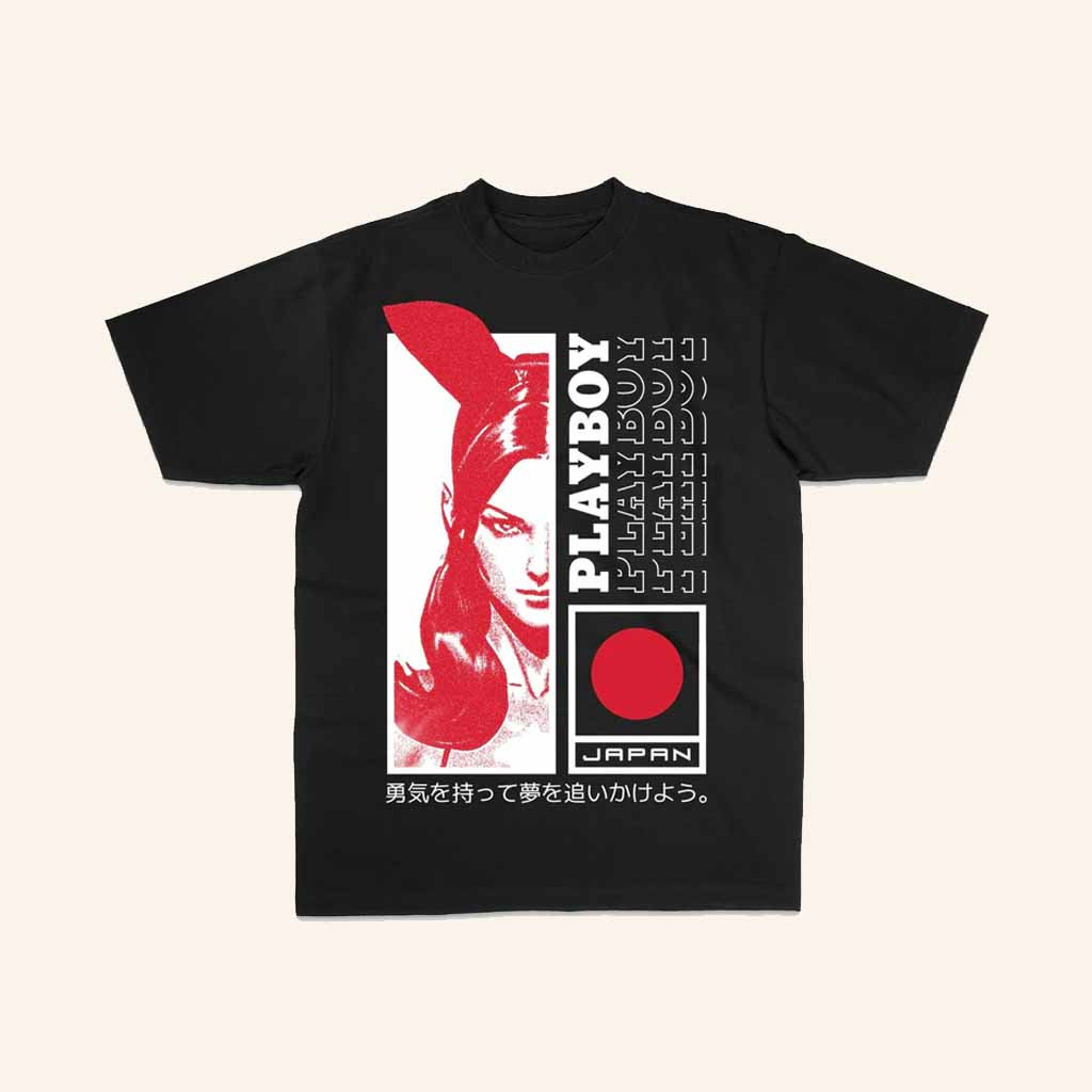 Playboy Merch Playboy Japan Black T-Shirt Best Gifts For Boyfriend Playboy Merch Playboy Japan Black T-Shirt Best Gifts For Boyfriend