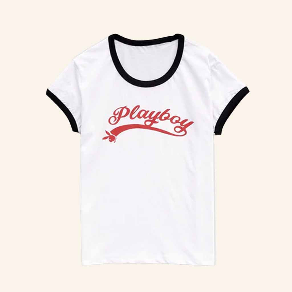 Playboy Merch Playboy Script Ringer Tee Unique Birthday Gift For Wife Playboy Merch Playboy Script Ringer Tee Unique Birthday Gift For Wife