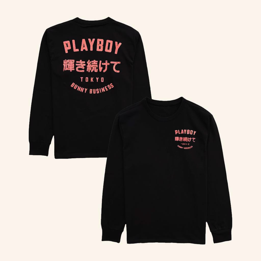 Playboy Merch Playboy Tokyo Bunny Business Long Sleeve Shirt Xmas Presents For Him