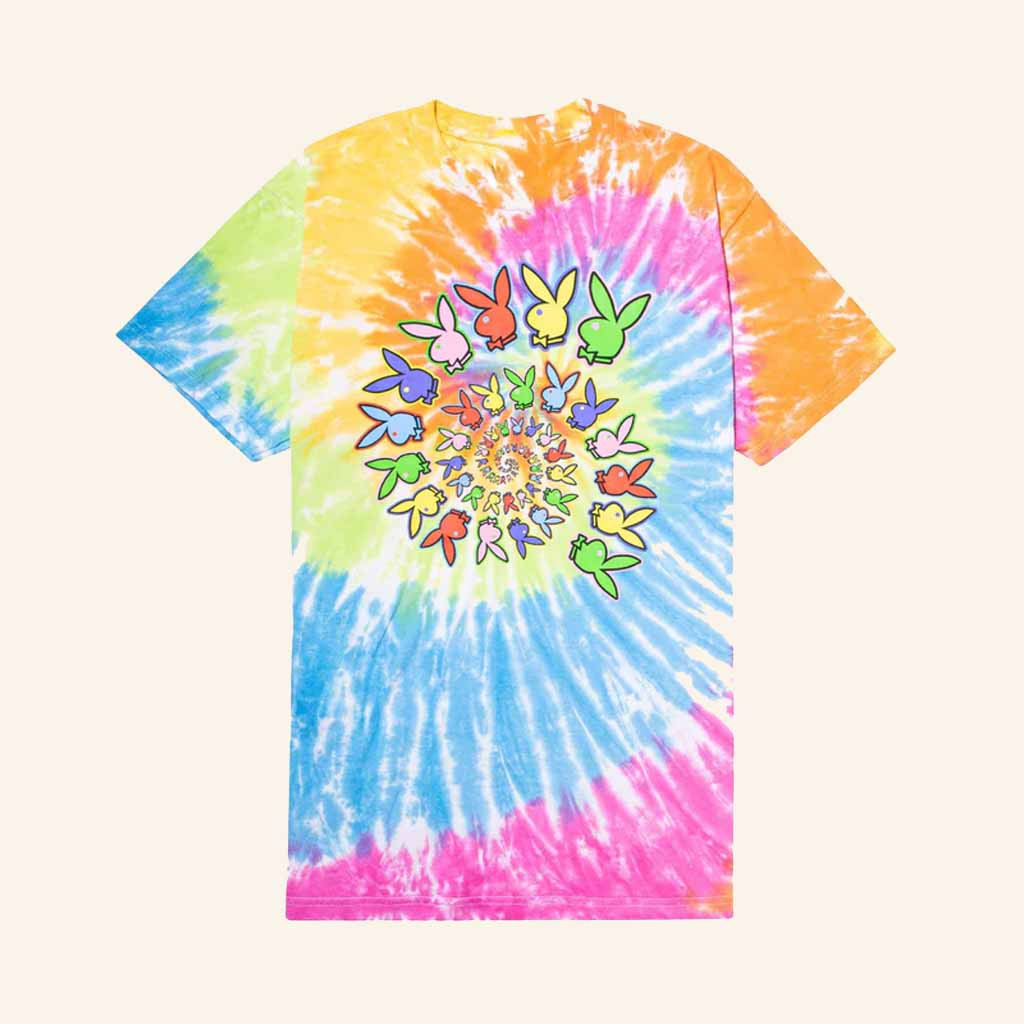 Playboy Merch Playboy x Color Bars Spiral Tie-Dye T-Shirt Unique Gift For Sister Playboy Merch Playboy x Color Bars Spiral Tie-Dye T-Shirt Unique Gift For Sister