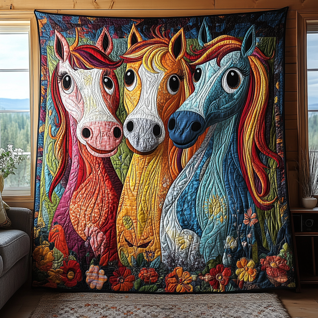 Playful Horse Quilted Blanket Sofa Throw Blanket Horse Related Gift Ideas Playful Horse Quilted Blanket Sofa Throw Blanket Horse Related Gift Ideas