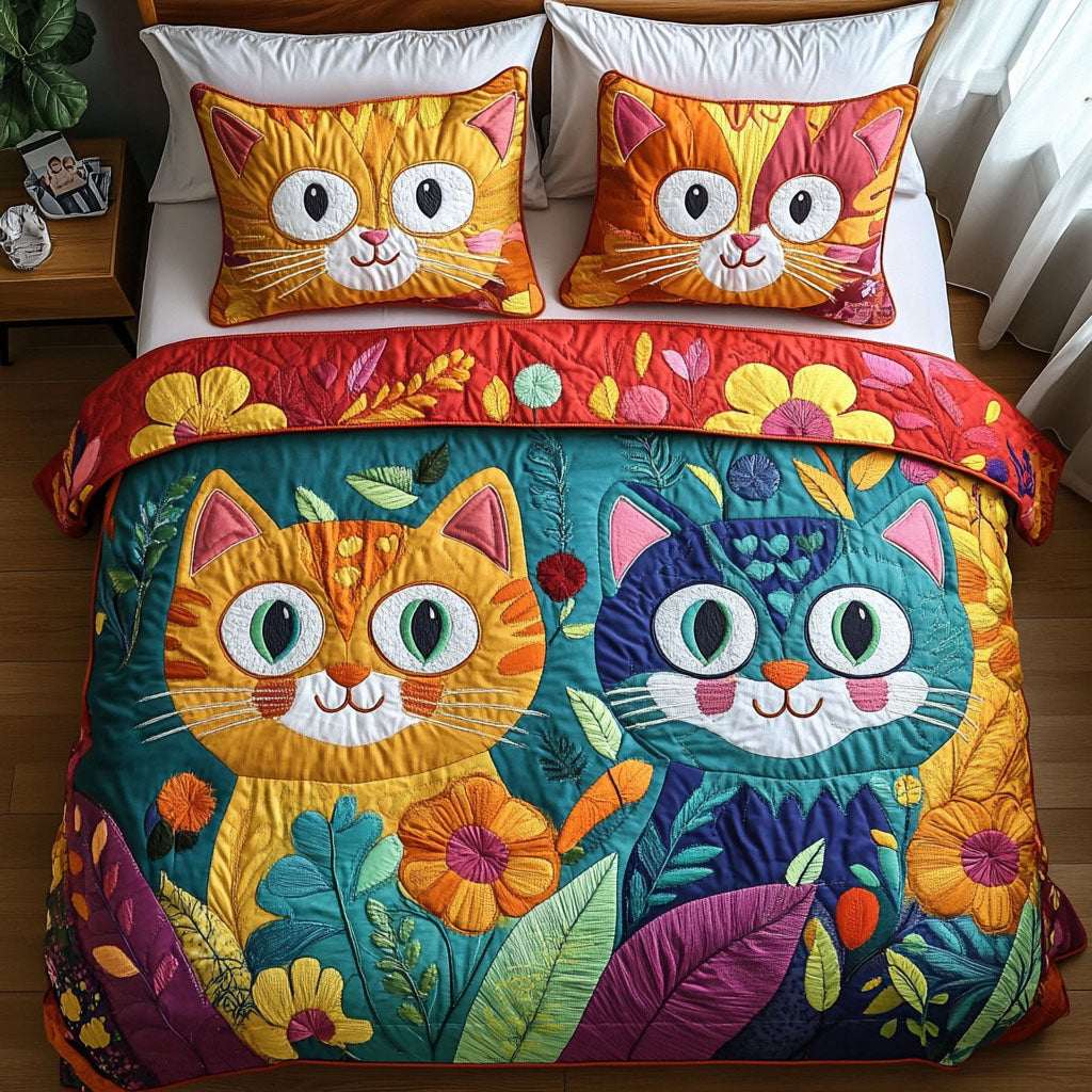 Playful Paws Quilted Bedding Set Duvet Cover Bedspreads Best Cat Gifts For Humans Playful Paws Quilted Bedding Set Duvet Cover Bedspreads Best Cat Gifts For Humans