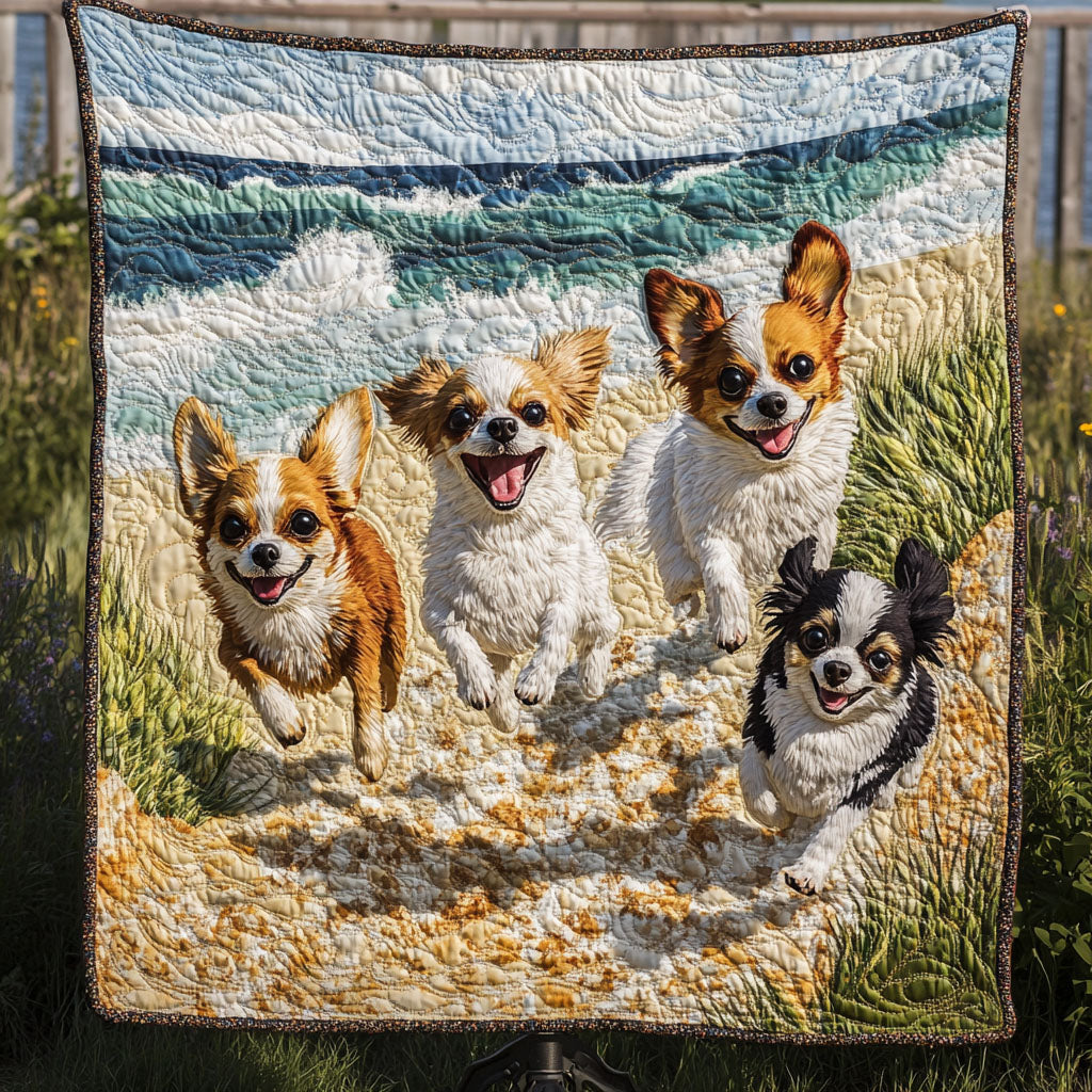 Playful Paws Quilted Blanket Cute Colorful Blanket Chihuahua Dad Gifts Playful Paws Quilted Blanket Cute Colorful Blanket Chihuahua Dad Gifts