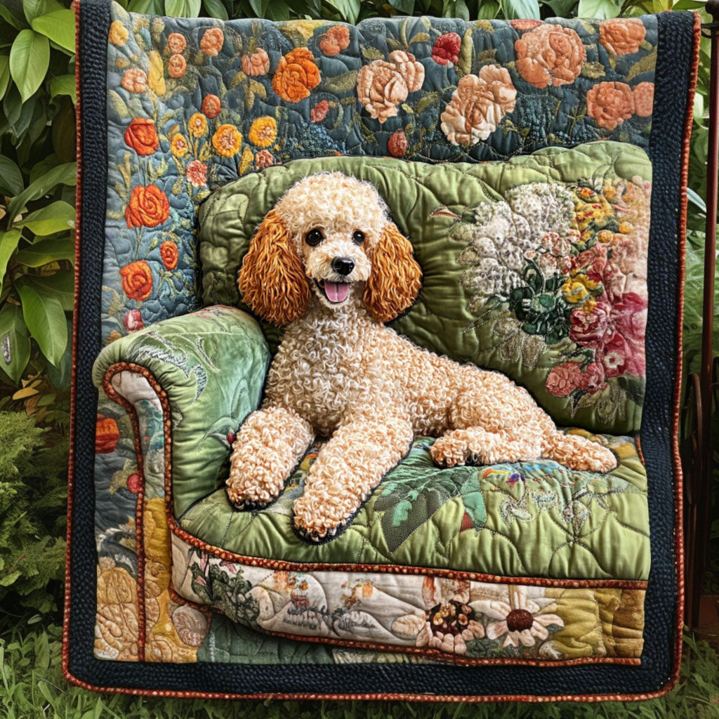 Playful Poodles Quilted Blanket Cute Throw Blanket Poodle Gifts For Ladies Playful Poodles Quilted Blanket Cute Throw Blanket Poodle Gifts For Ladies
