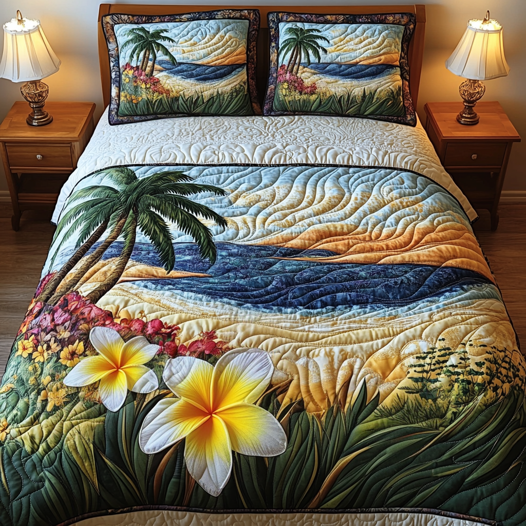 Plumeria Whisper Quilted Bedding Set Duvet Cover Bedspread Gifts For The Flower Lover Plumeria Whisper Quilted Bedding Set Duvet Cover Bedspread Gifts For The Flower Lover