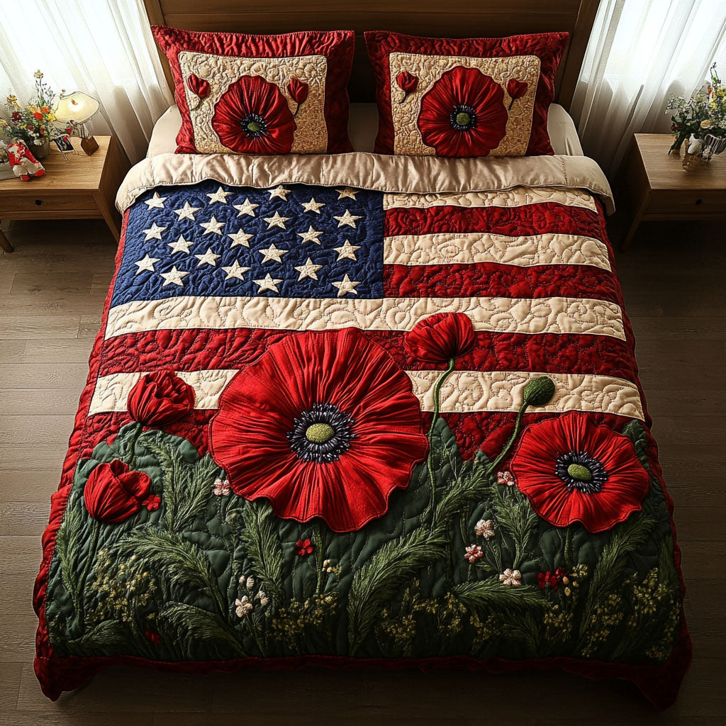 Poppa Poppy Flag Quilted Bedding Set Duvet Cover Bedspread Patriotic Gift Items Poppa Poppy Flag Quilted Bedding Set Duvet Cover Bedspread Patriotic Gift Items