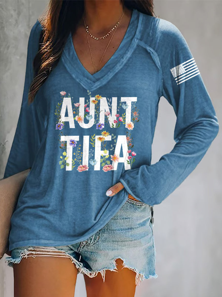 Portland Frog Long V-Neck Shirt Floral Aunt Tifa Shirt No Kings In America Merch Gifts For Mom Portland Frog Long V-Neck Shirt Floral Aunt Tifa Shirt No Kings In America Merch Gifts For Mom