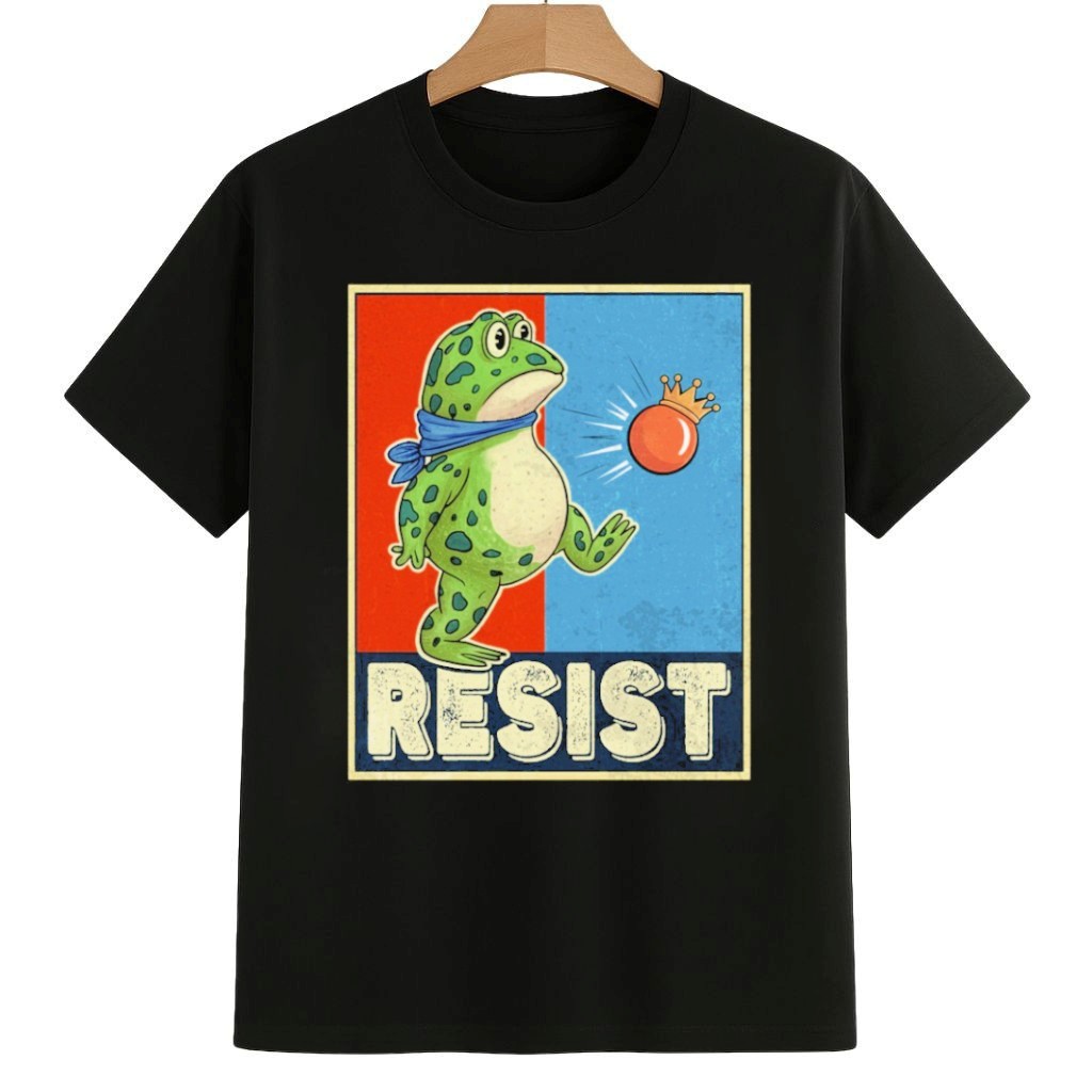 Portland Frog Protest Resist No Kings 8647 Retro 2025 No Kings Orange Crown Shirt Anti ICE Frog Merch Portland Frog Protest Resist No Kings 8647 Retro 2025 No Kings Orange Crown Shirt Anti ICE Frog Merch
