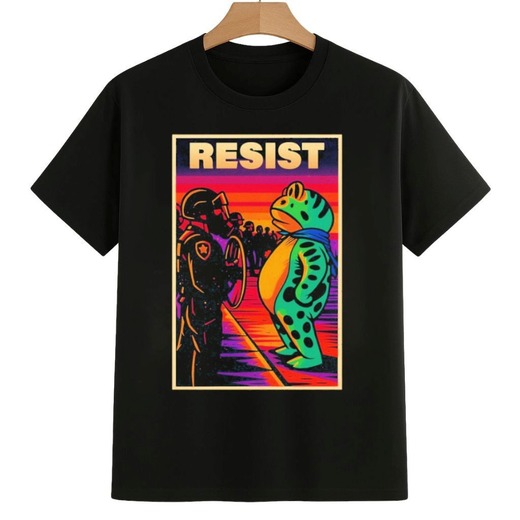 Portland Frog Resist Anti Ice Anti-Trump Protest Retro Shirt Pro Democracy Frog Merch Portland Frog Resist Anti Ice Anti-Trump Protest Retro Shirt Pro Democracy Frog Merch