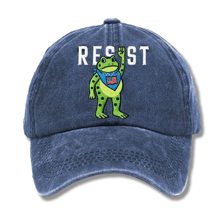 Portland Frog Resist Hat Embroidered Anti Fascism Frog Hat No'Kings Merch Father Gifts Portland Frog Resist Hat Embroidered Anti Fascism Frog Hat No'Kings Merch Father Gifts