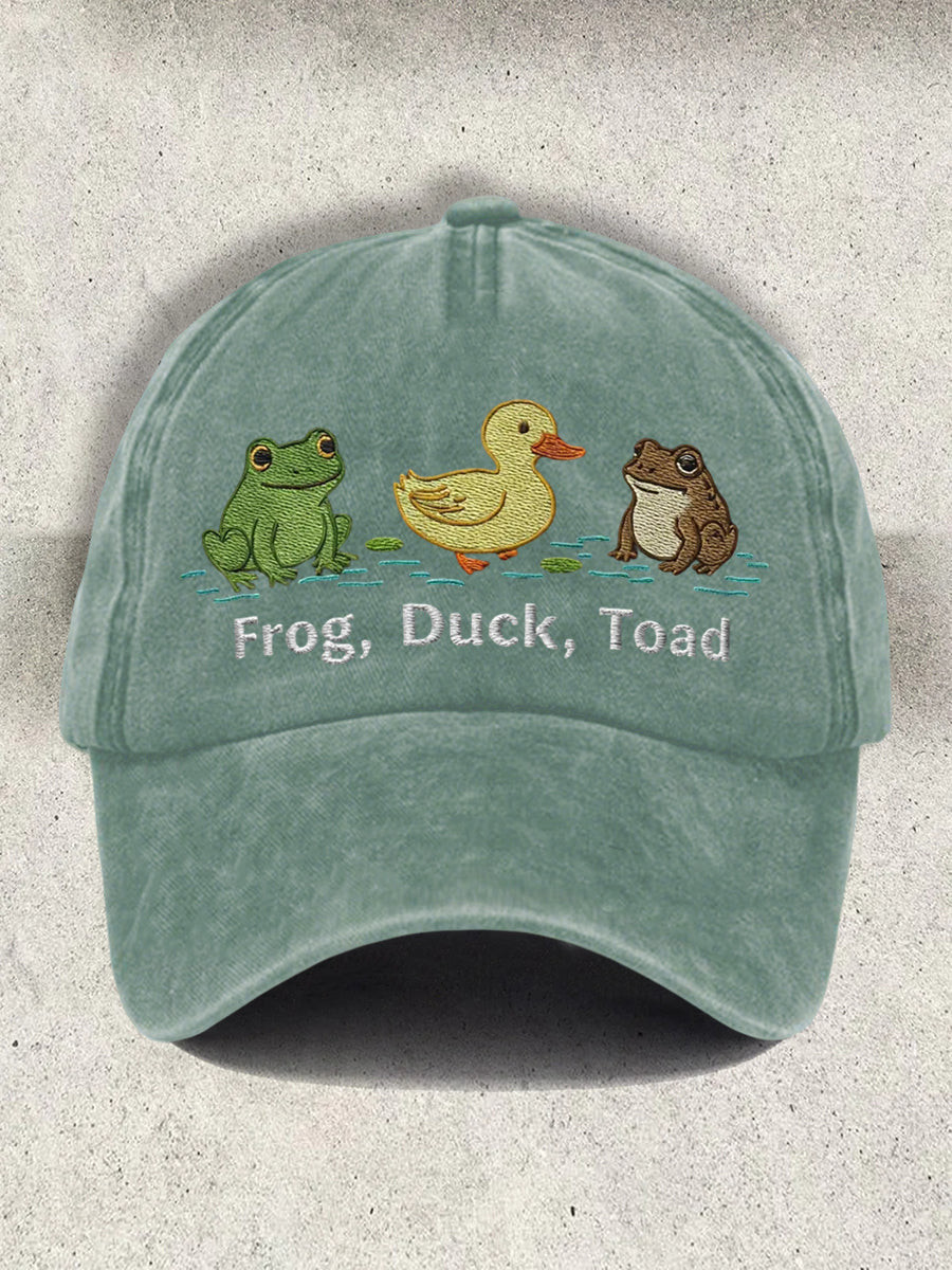 Portland Frog Resist Hat Embroidered FDT Frog Duck Toad Hat Portland Frog Merch Mom Gifts Portland Frog Resist Hat Embroidered FDT Frog Duck Toad Hat Portland Frog Merch Mom Gifts