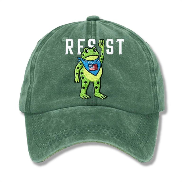 Portland Frog Resist Hat Embroidered Freedom Frog Hat No'Kings Merch Husband Gifts Portland Frog Resist Hat Embroidered Freedom Frog Hat No'Kings Merch Husband Gifts