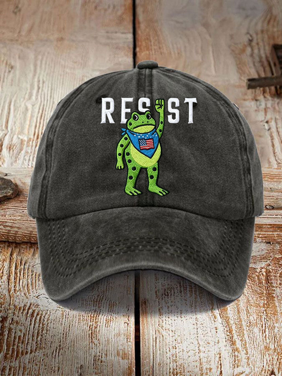 Portland Frog Resist Hat Embroidered No Kings Hat Anti ICE Merch Gifts For Liberal Friends Portland Frog Resist Hat Embroidered No Kings Hat Anti ICE Merch Gifts For Liberal Friends