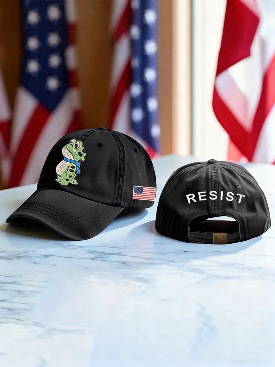 Portland Frog Resist Hat Embroidered Portland Frog Against Ice Hat No'Kings Merch Gifts For Him Portland Frog Resist Hat Embroidered Portland Frog Against Ice Hat No'Kings Merch Gifts For Him