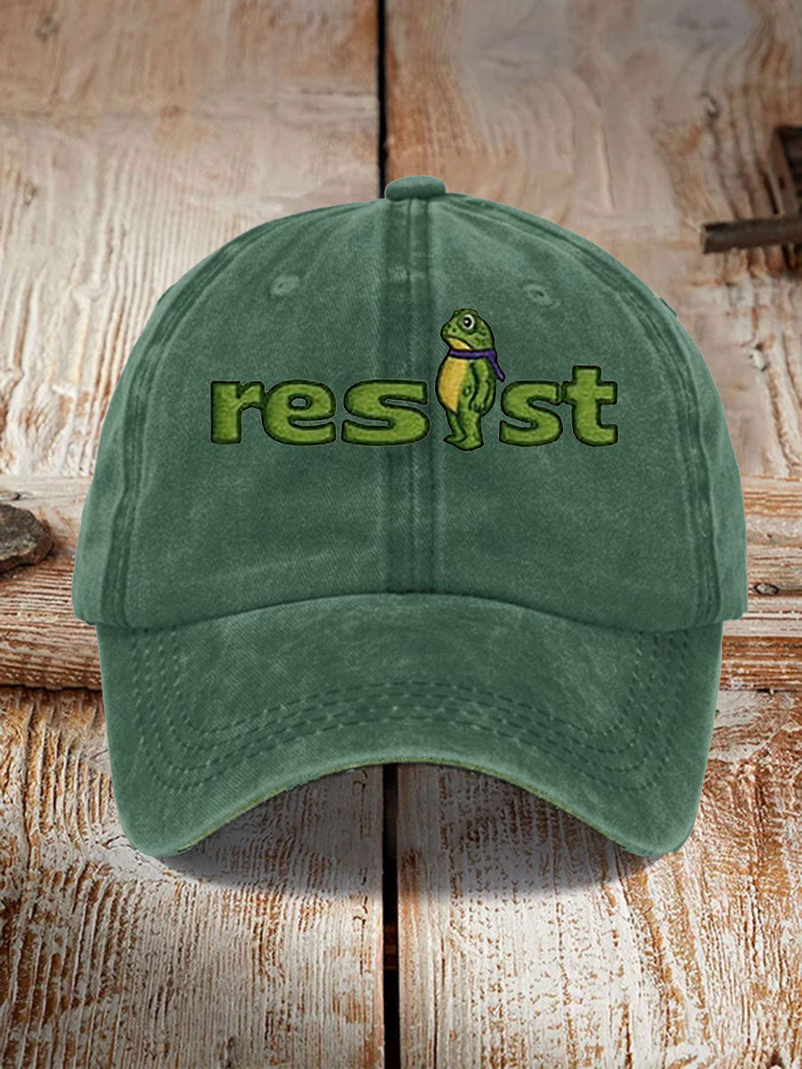 Portland Frog Resist Hat Embroidered Portland Frog Against Ice Hat Resist Frog Merch Gifts Portland Frog Resist Hat Embroidered Portland Frog Against Ice Hat Resist Frog Merch Gifts