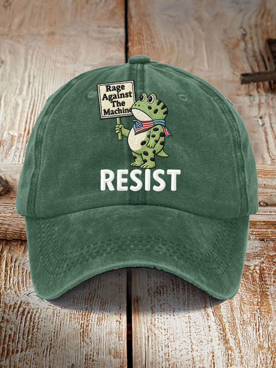 Portland Frog Resist Hat Embroidered Rage Against The Machine Hat Resist Frog Merch Gift Portland Frog Resist Hat Embroidered Rage Against The Machine Hat Resist Frog Merch Gift