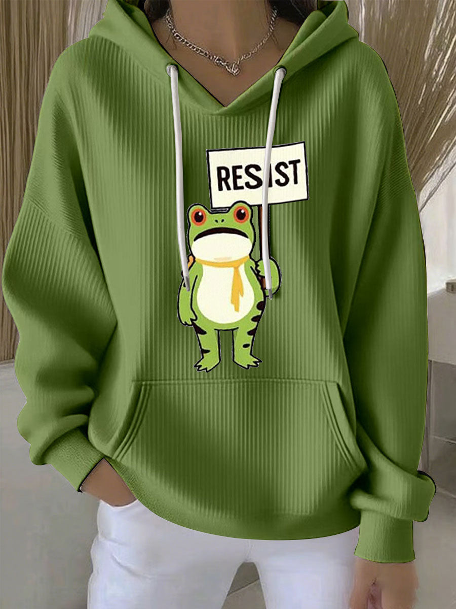 Portland Frog Resist Hoodie 8647 Hoodie No Kings In America Merch Gifts for Activists