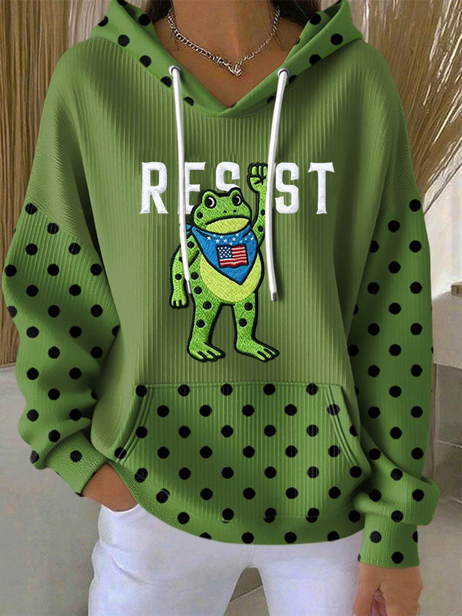 Portland Frog Resist Hoodie 8647 Portland Frog Hoodie Gifts for Activists Portland Frog Resist Hoodie 8647 Portland Frog Hoodie Gifts for Activists