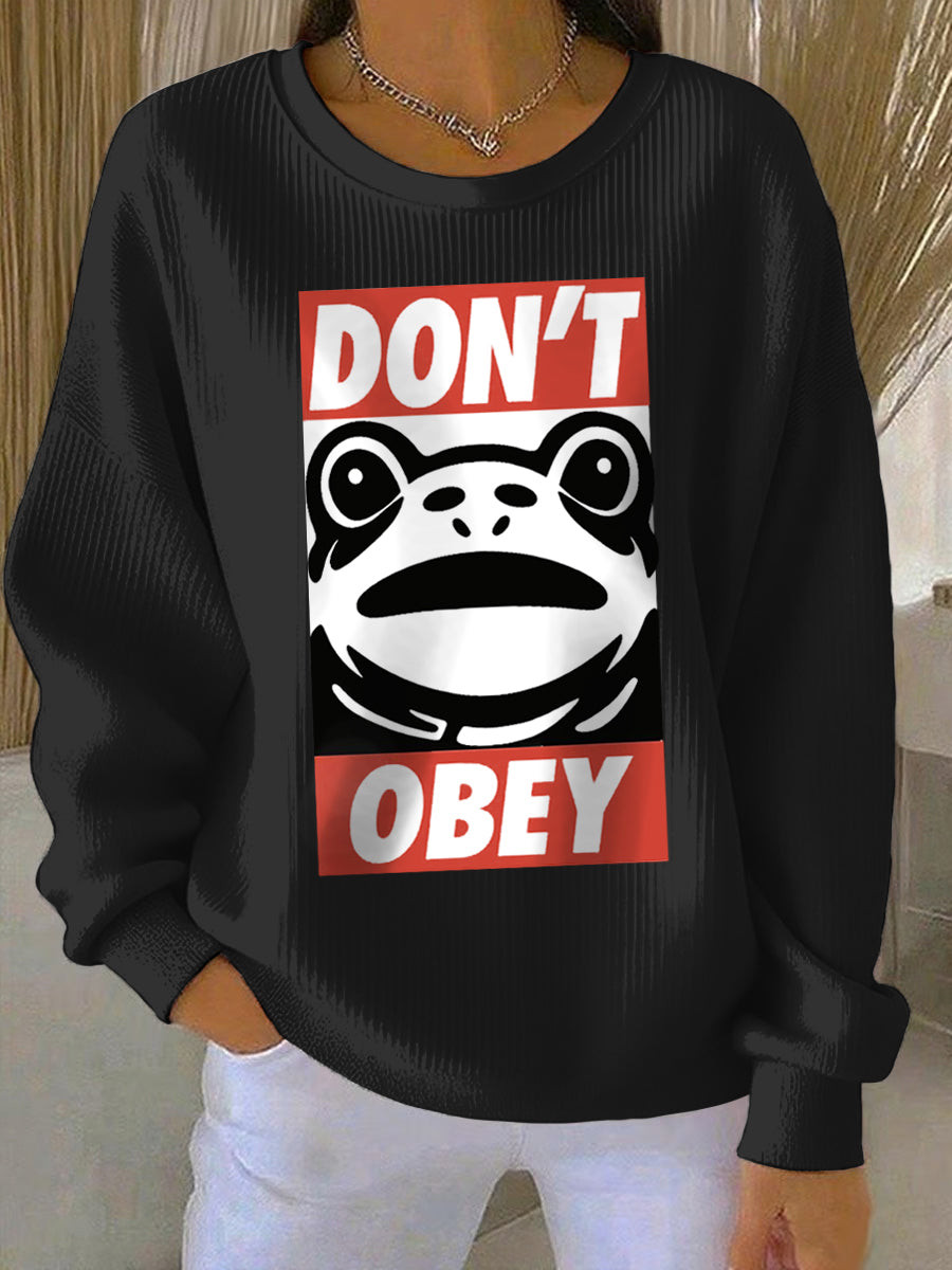 Portland Frog Resist Sweatshirt Don't Obey Sweatshirt FDT Gifts for Liberal Friends Portland Frog Resist Sweatshirt Don't Obey Sweatshirt FDT Gifts for Liberal Friends