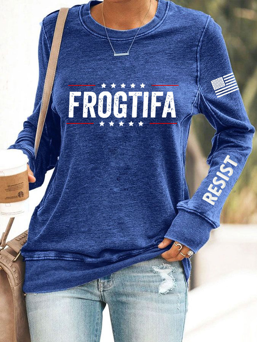Portland Frog Resist Sweatshirt Frogtifa Resist Sweatshirt No'Kings Merch Gifts For Supporters