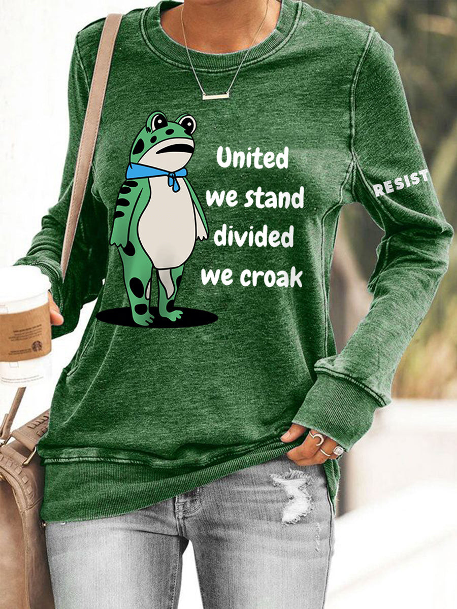 Portland Frog Resist Sweatshirt Polish Frog United We Stand Divided We Croak Sweatshirt Portland Frog Resist Sweatshirt Polish Frog United We Stand Divided We Croak Sweatshirt