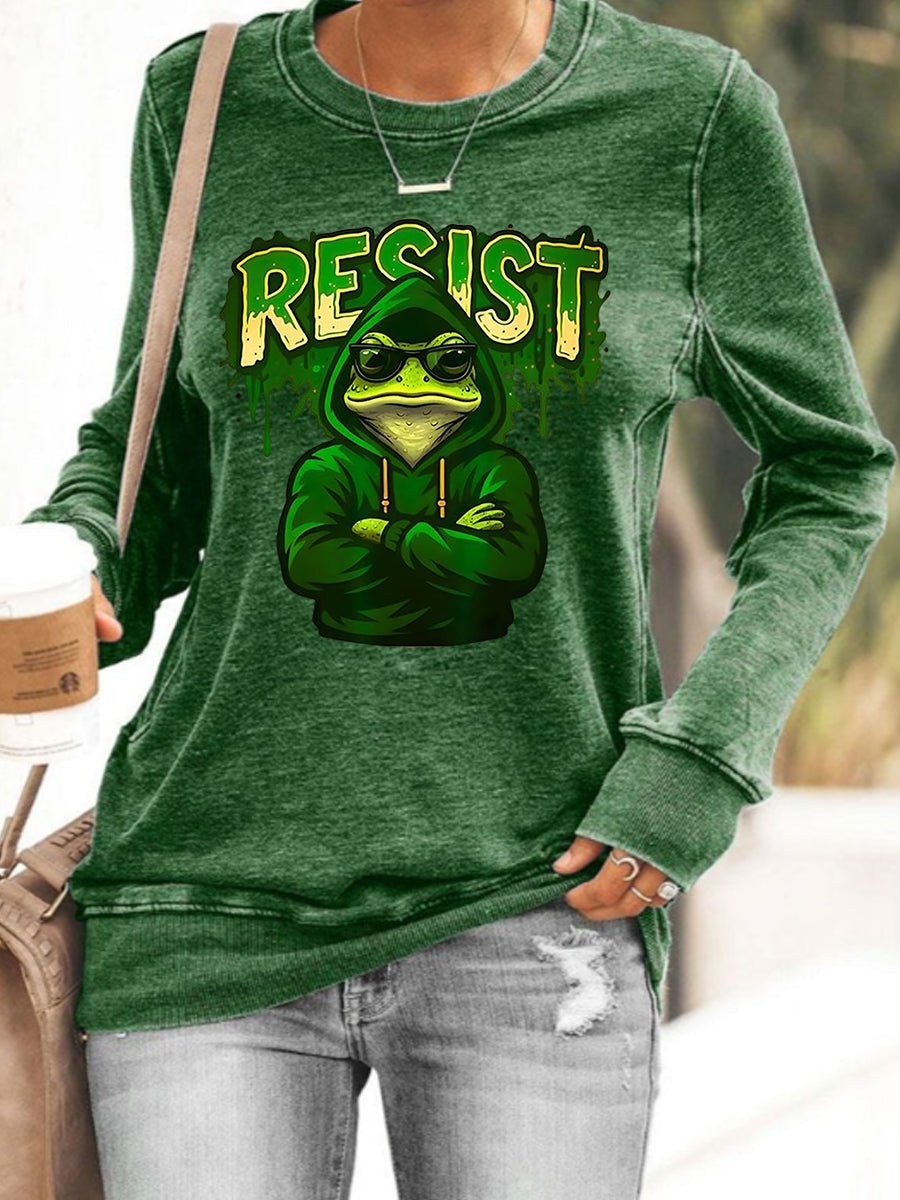 Portland Frog Resist Sweatshirt Portland Frog Sweatshirt No Kings In America Merch Portland Frog Resist Sweatshirt Portland Frog Sweatshirt No Kings In America Merch