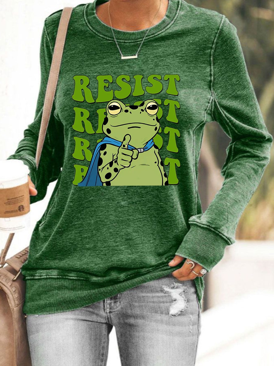 Portland Frog Resist Sweatshirt Resist Frog Sweatshirt No Kings In America Merch Portland Frog Resist Sweatshirt Resist Frog Sweatshirt No Kings In America Merch