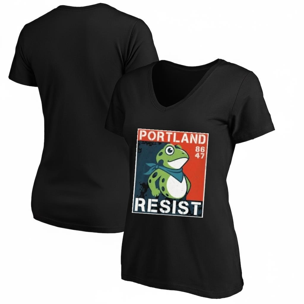 Portland Frog Resist V-neck Shirt 8647 Resist Portland Frog Shirt Gifts for Liberal Him Her Portland Frog Resist V-neck Shirt 8647 Resist Portland Frog Shirt Gifts for Liberal Him Her