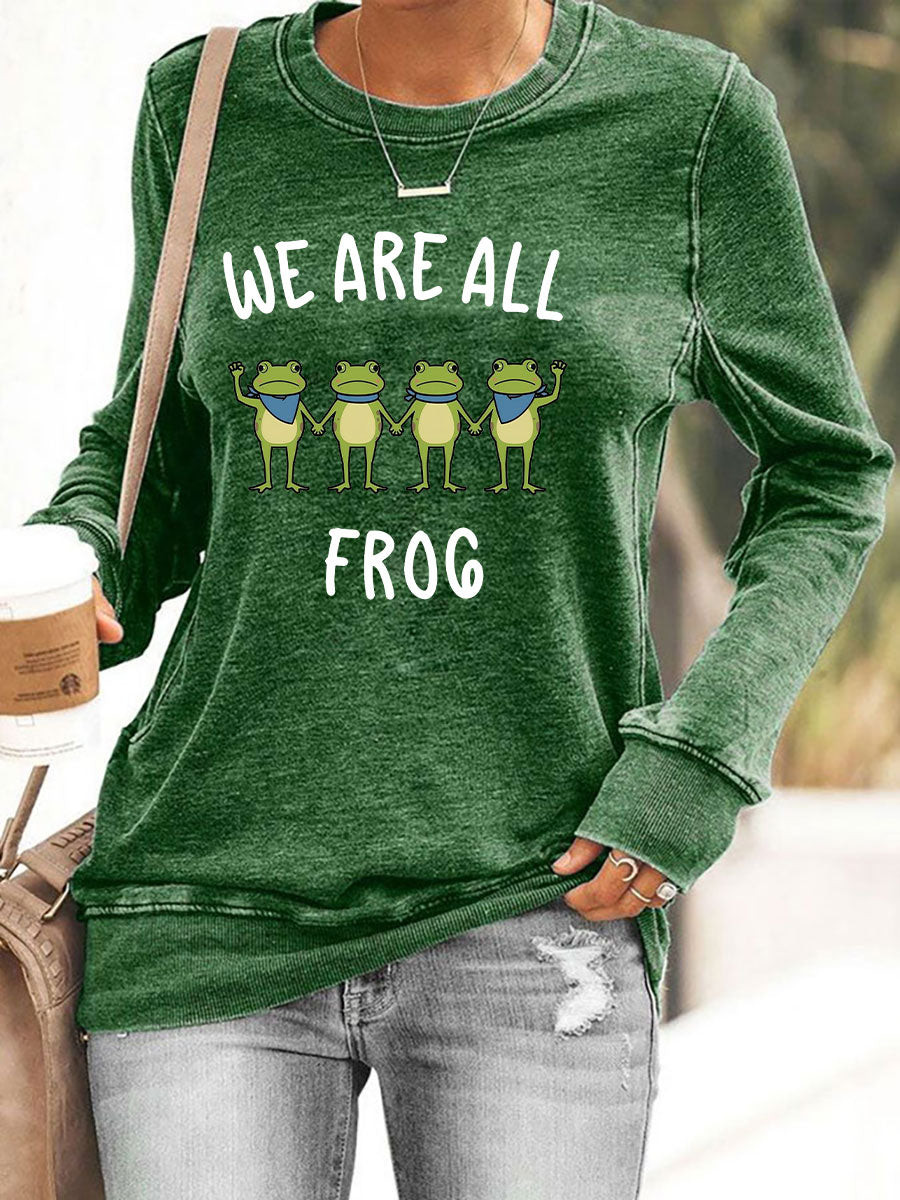 Portland Frog Sweatshirt We Are All Frog Sweatshirt No Kings In America Merch Mother Gifts