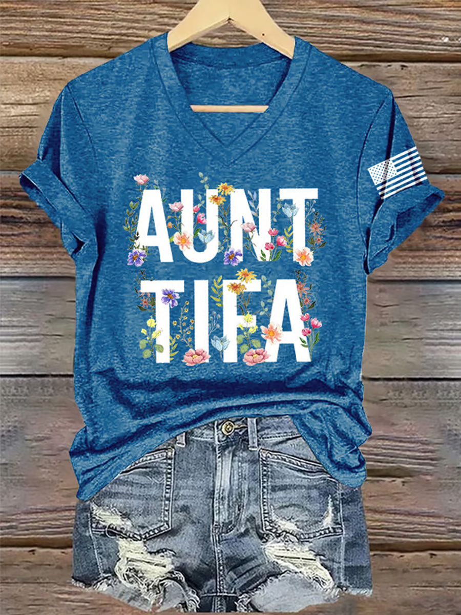 Portland Frog V-Neck Shirt Floral Aunt Tifa Shirt No Kings In America Merch Gifts For Mother Portland Frog V-Neck Shirt Floral Aunt Tifa Shirt No Kings In America Merch Gifts For Mother