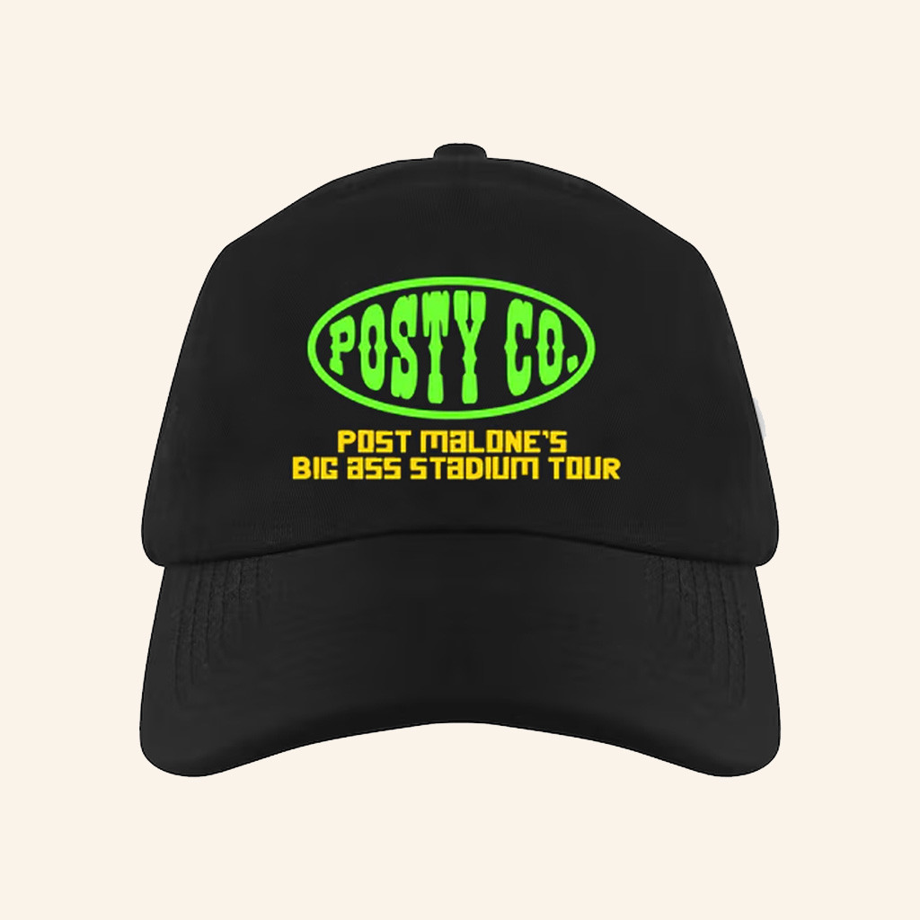 Post Malone Merch Big Ass Stadium Tour Embroidered Hat Gifts For Music Fans Post Malone Merch Big Ass Stadium Tour Embroidered Hat Gifts For Music Fans