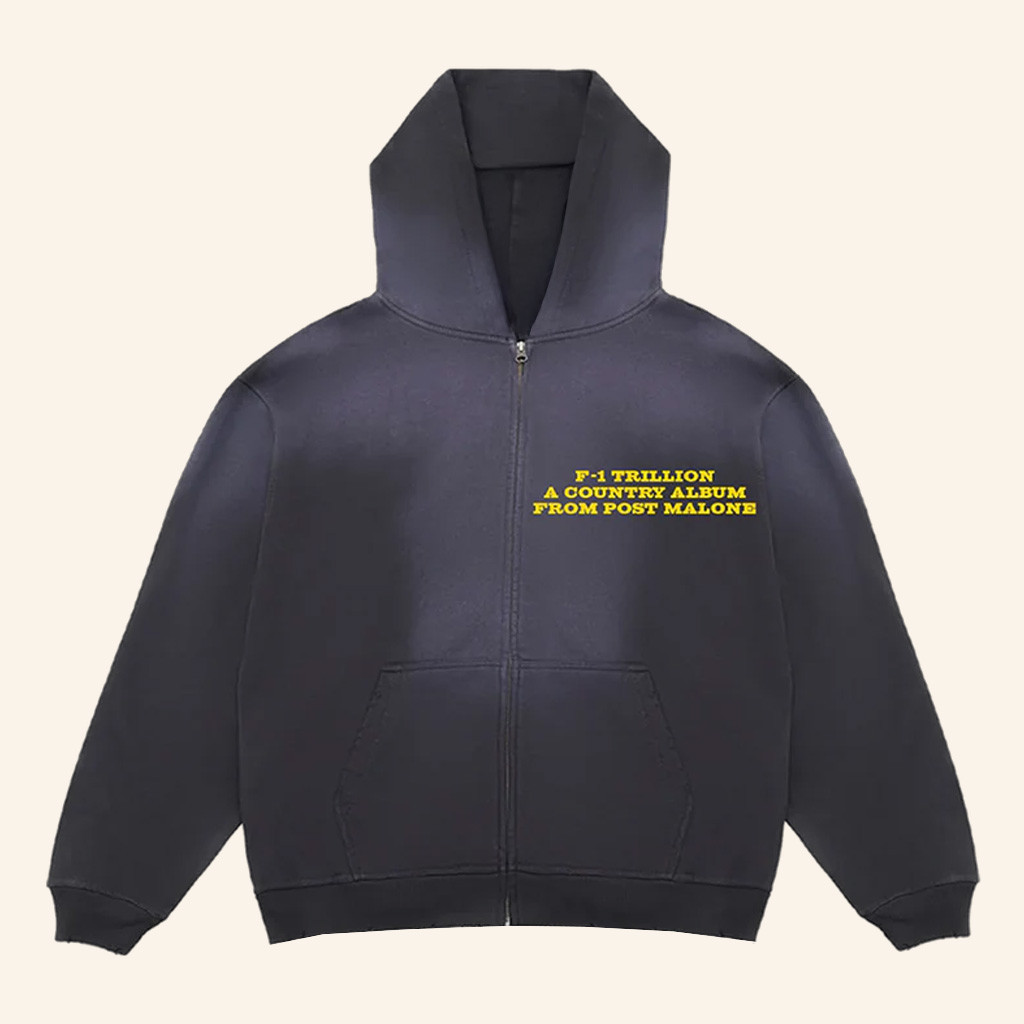 Post Malone Merch F1 Trillion Zip Hoodie Music Gift Ideas For Guys