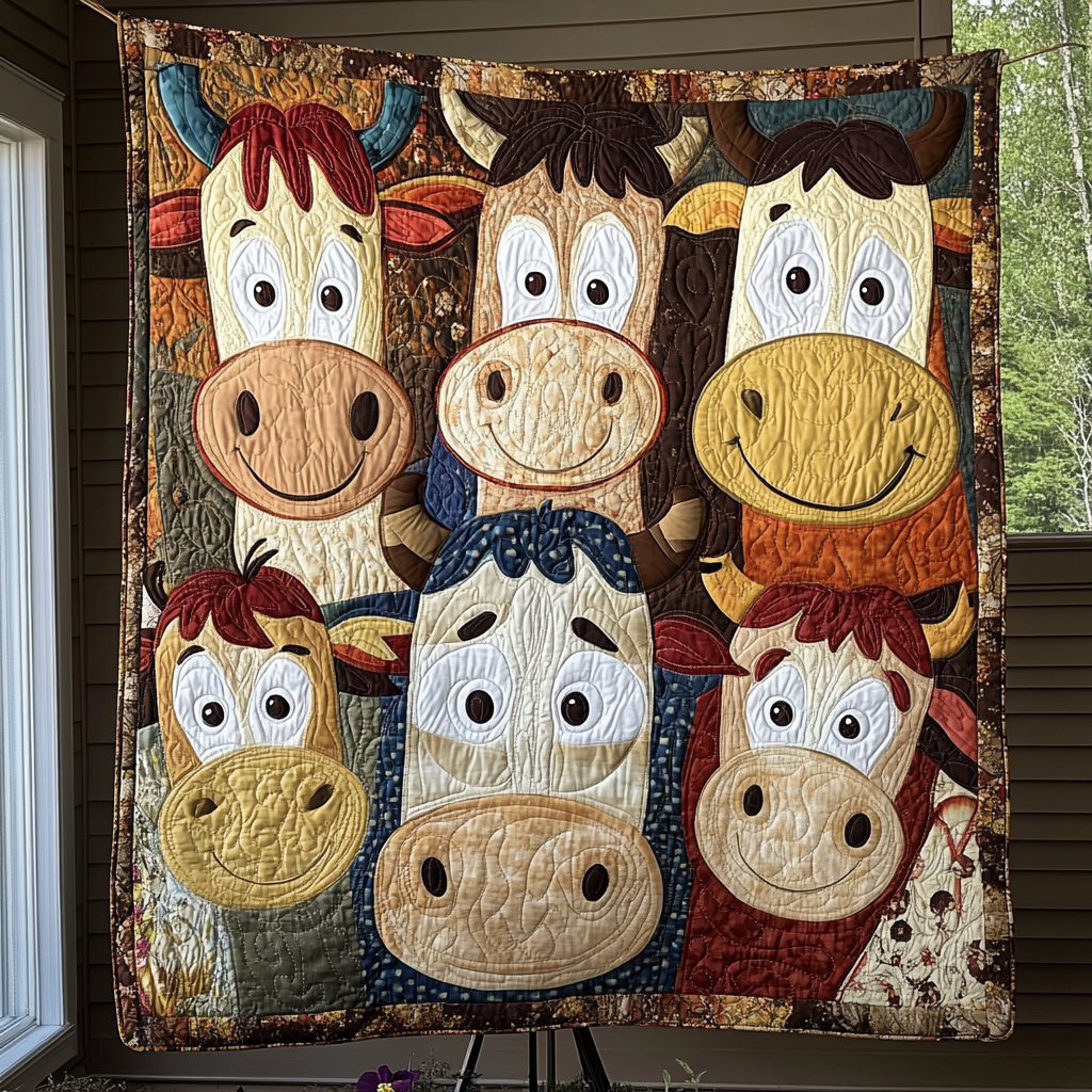 Prairie Friends Quilted Blanket Sofa Throw Blanket Cow Gifts For Women Prairie Friends Quilted Blanket Sofa Throw Blanket Cow Gifts For Women