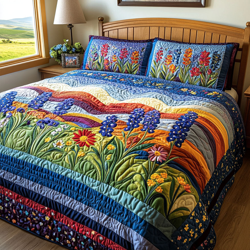 Prairie in Bloom Quilted Bedding Set Duvet Cover Bed Sheet Set Texas Gifts For Adults Prairie in Bloom Quilted Bedding Set Duvet Cover Bed Sheet Set Texas Gifts For Adults
