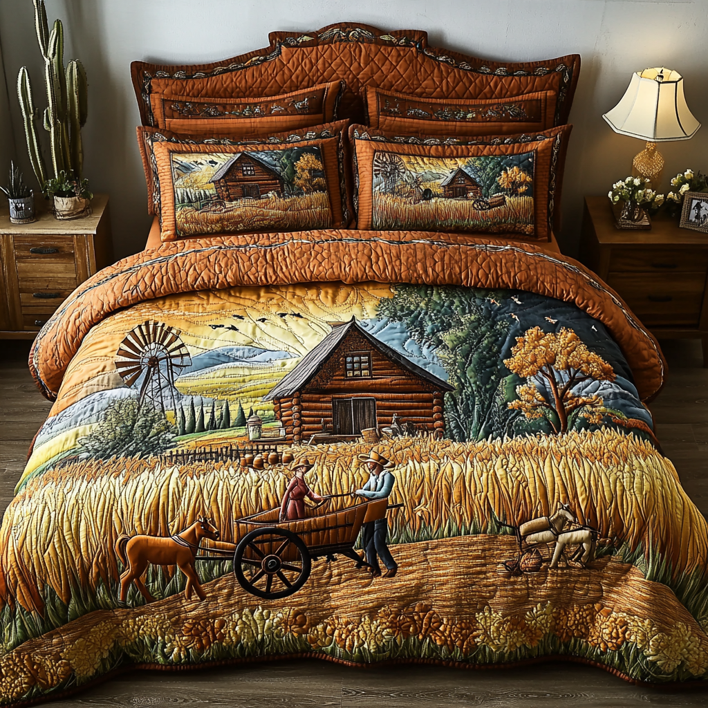 Prairie Life Quilted Bedding Set Duvet Cover Bed Sheet Set Western Gifts For Men Prairie Life Quilted Bedding Set Duvet Cover Bed Sheet Set Western Gifts For Men