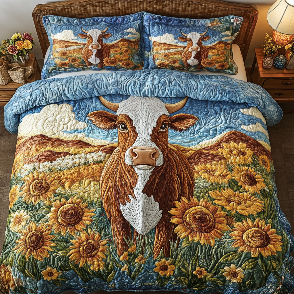 Prairie Peace Quilted Bedding Set Duvet Cover Bed Sheet Set Sunflower Items For Gifts Prairie Peace Quilted Bedding Set Duvet Cover Bed Sheet Set Sunflower Items For Gifts