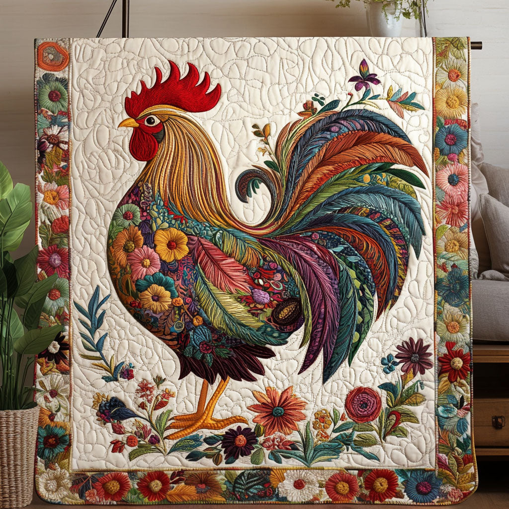 Prairie Peckers Quilted Blanket Cute Colorful Blanket Cute Chicken Lover Gifts Prairie Peckers Quilted Blanket Cute Colorful Blanket Cute Chicken Lover Gifts