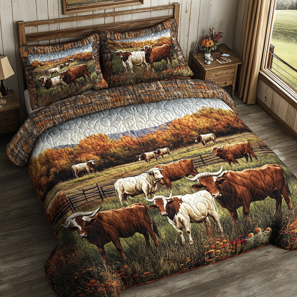 Prairie Pride Quilted Bedding Set Duvet Cover Bed Sheet Set Unique Texas Gifts
