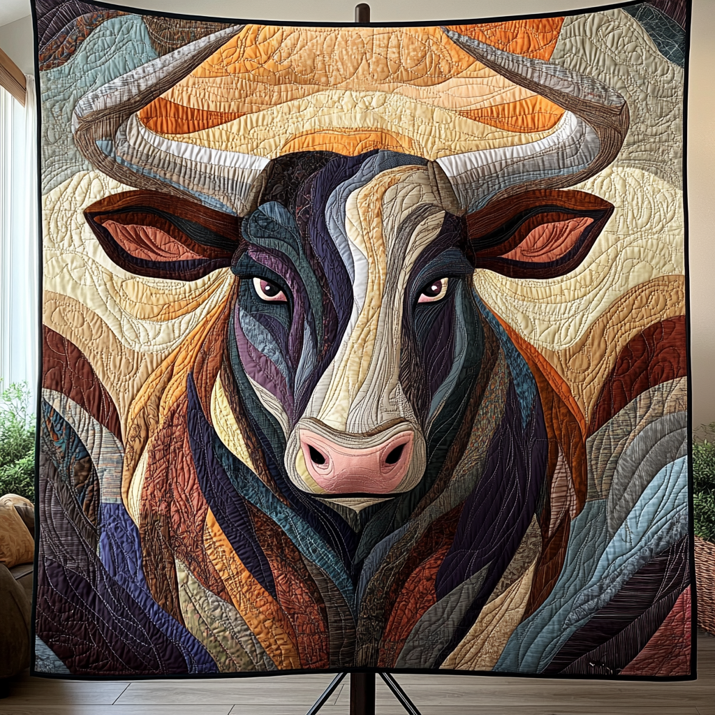 Prairie Spirit Quilted Blanket Cute Colorful Blanket Cow Print Christmas Gifts Prairie Spirit Quilted Blanket Cute Colorful Blanket Cow Print Christmas Gifts