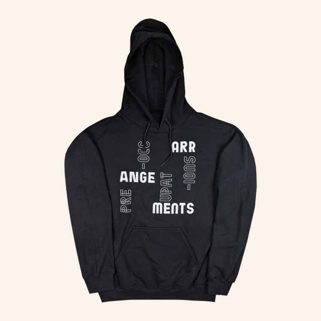 Preoccupations Merch Arrangements Black Hoodie Christmas Gifts For Guys Preoccupations Merch Arrangements Black Hoodie Christmas Gifts For Guys