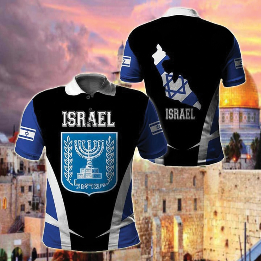 Pro Israel Polo Shirt Israel Coat Of Arms Polo Shirt Israeli Clothing Gifts For Jewish Pro Israel Polo Shirt Israel Coat Of Arms Polo Shirt Israeli Clothing Gifts For Jewish