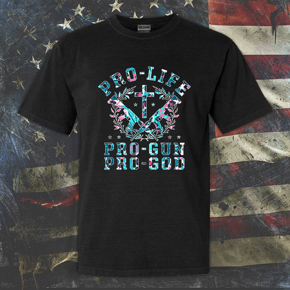 Pro Life Pro Gun Pro God Shirt Pro Gun Rights T-Shirt Patriotic Merchandise Pro Life Pro Gun Pro God Shirt Pro Gun Rights T-Shirt Patriotic Merchandise
