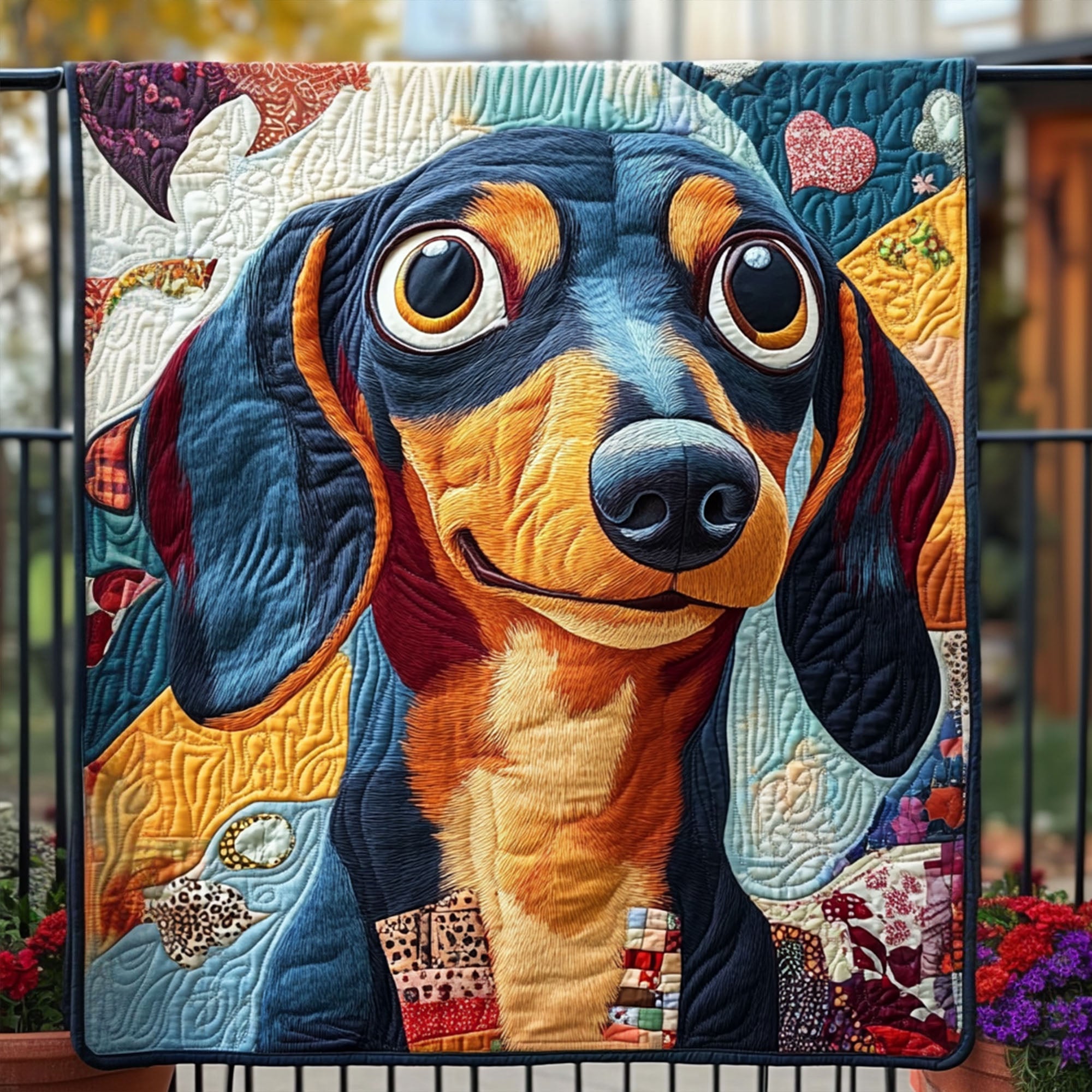 Puppy Eyes Quilted Blanket Sofa Throw Blanket Gifts For Sausage Dog Lovers Puppy Eyes Quilted Blanket Sofa Throw Blanket Gifts For Sausage Dog Lovers