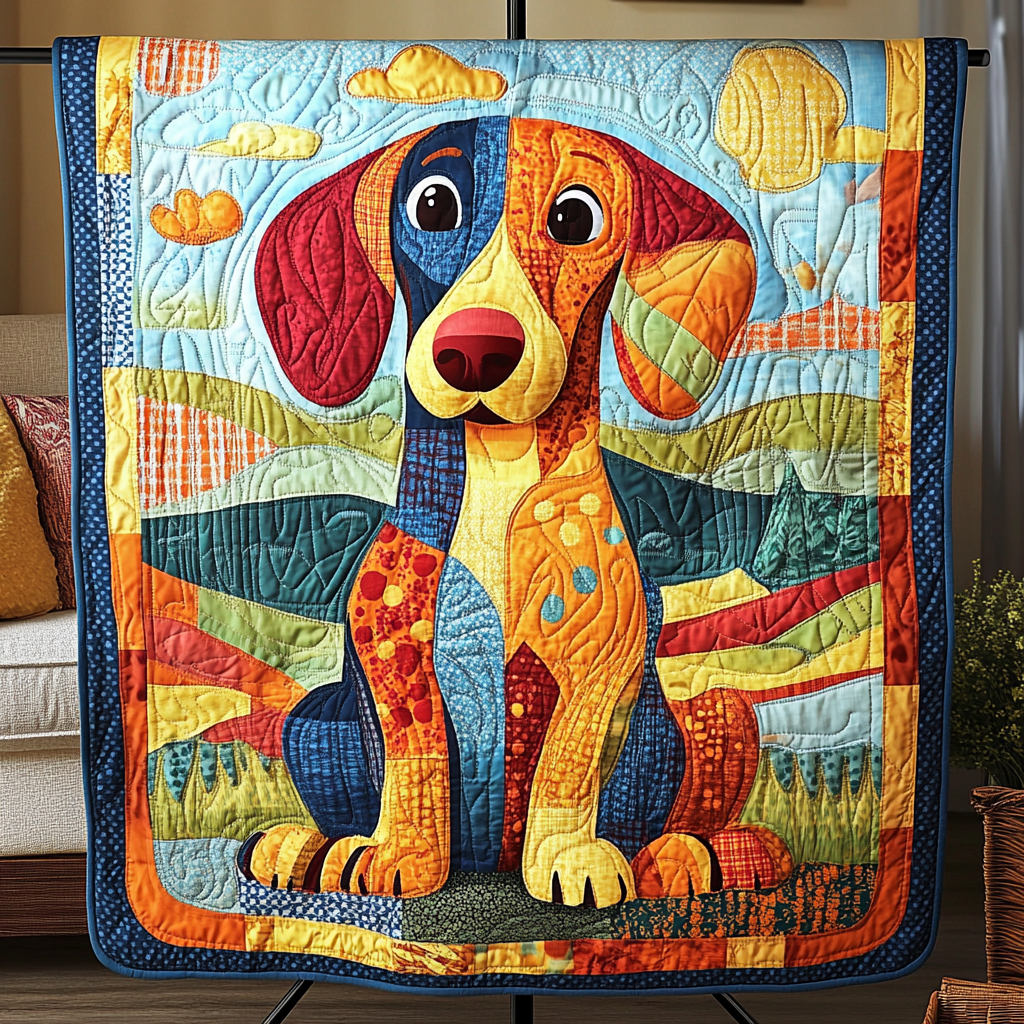 Puppy Snuggle Quilted Blanket Cute Throw Blanket Dachshund Stuff Gifts Itens Puppy Snuggle Quilted Blanket Cute Throw Blanket Dachshund Stuff Gifts Itens