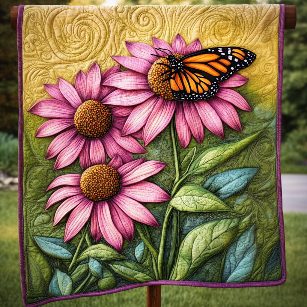 Purple Blooms Quilted Blanket Sofa Throw Blanket Unique Best Gifts For Butterfly Lovers Purple Blooms Quilted Blanket Sofa Throw Blanket Unique Best Gifts For Butterfly Lovers