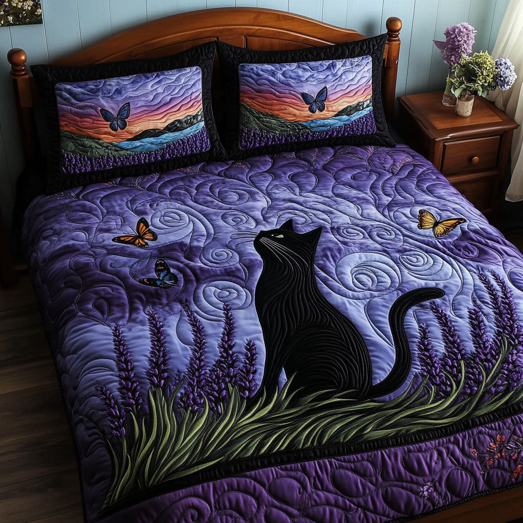 Purple Night Stalker Quilted Bedding Set Duvet Cover Bedspreads Cat Lovers Shop Purple Night Stalker Quilted Bedding Set Duvet Cover Bedspreads Cat Lovers Shop